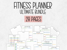 Load image into Gallery viewer, Fitness Planner Printable Bundle